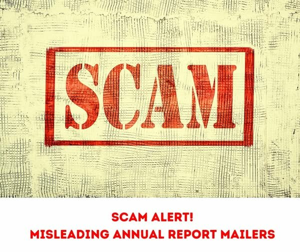 WARNING: Misleading Annual Report Mailers