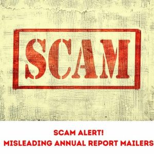 WARNING: Misleading Annual Report Mailers