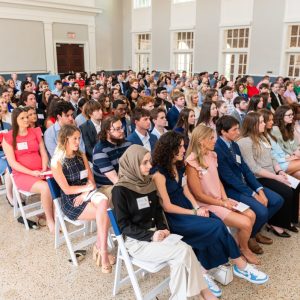 The University of Mississippi Phi Beta Kappa honor society inductees and their families attend the induction ceremony on April 4 in UM's Johnson Commons Ballroom. Photo by Bill Dabney Photography