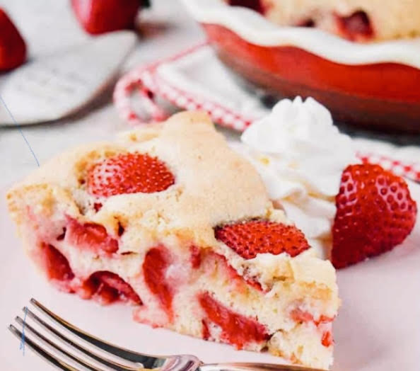 Easy Strawberry Butter Cake is the perfect spring dinner party (or meal) dessert. 