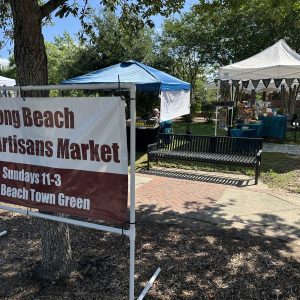 The Long Beach Art and Artisans Market is open every Sunday at the Town Green, with booths set up along the sidewalks lining Jeff Davis Avenue and Third Street from 11 a.m. to 3 p.m.