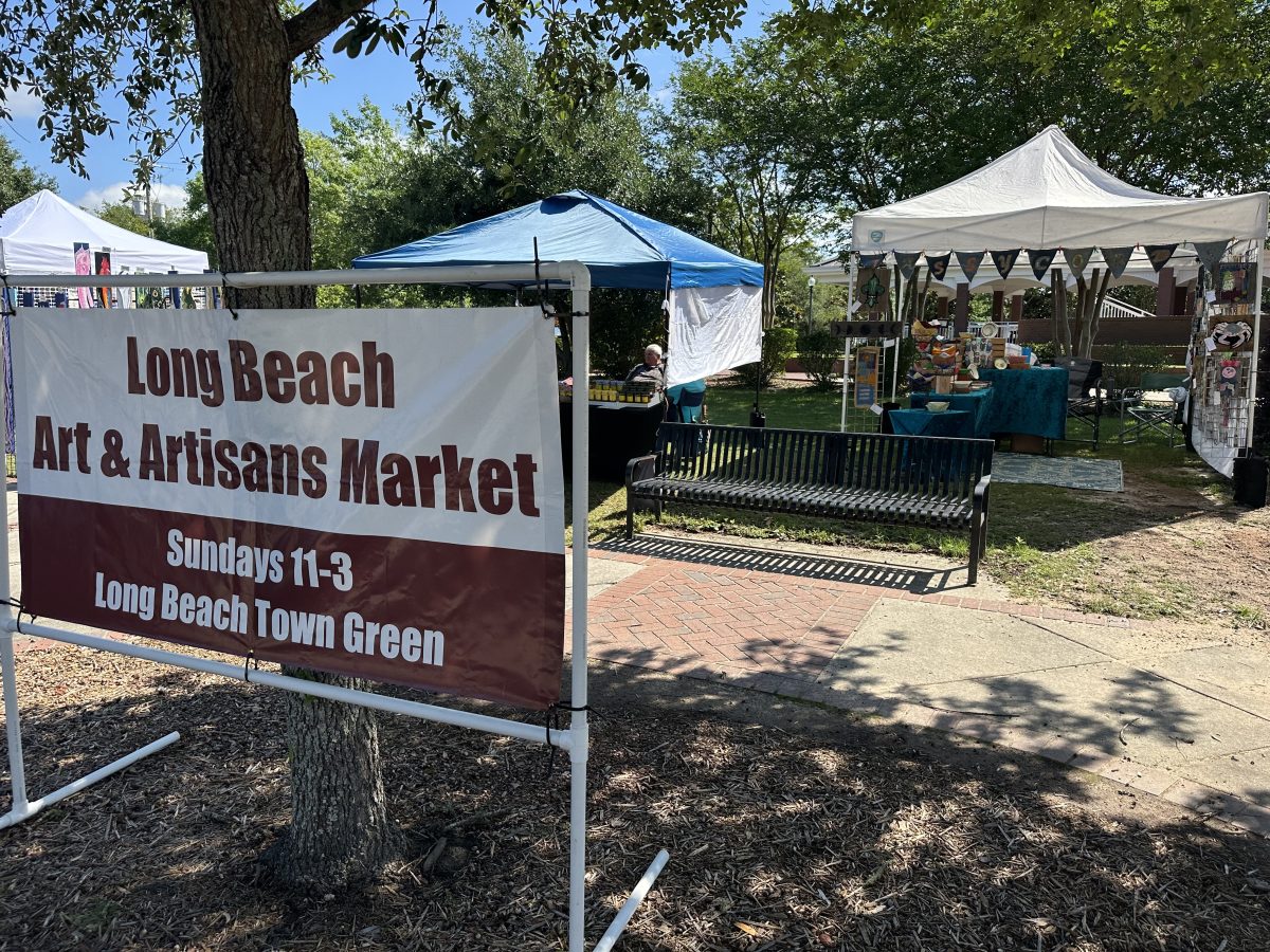 The Long Beach Art and Artisans Market is open every Sunday at the Town Green, with booths set up along the sidewalks lining Jeff Davis Avenue and Third Street from 11 a.m. to 3 p.m.