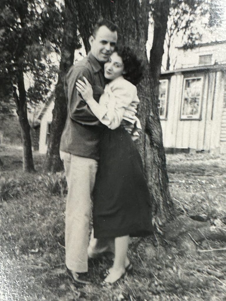 Norma Weeds and her first husband, whom she boarded the SS United States ship to see. (Photo credit: Special to Long Beach Breeze)