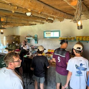 Scouts check out options for refreshments at the cantina at the Abreu Camp.