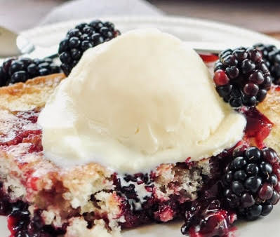 Nothing's better in the summertime than a scoop of homemade ice cream on top of hot blackberry cobbler fresh from the oven. 