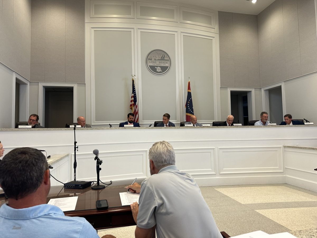 On July 1, 2025, the first Long Beach Board of Aldermen meeting was held with new Mayor Tim Pierce and aldermen who were elected in the April 1 municipal election. (Photo credit: Toni Miles)