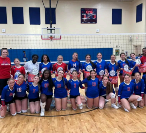The Lady Pirates pose after defeating Gulfport Central Middle School, adding another victory to their impressive season record.