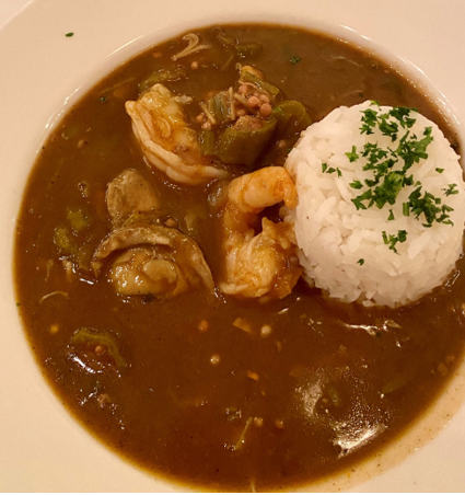 Old-Fashioned Seafood Gumbo is a classicdish that almost everyone loves. If you’d like the recipe, email me and I’ll send it to you.