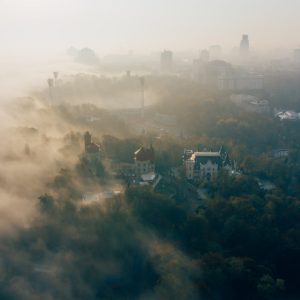smog over a city