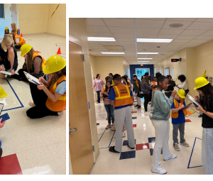 Pass Christian Middle School math students in the construction zone.