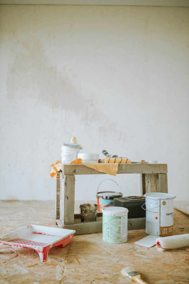 paint equipment inside the house