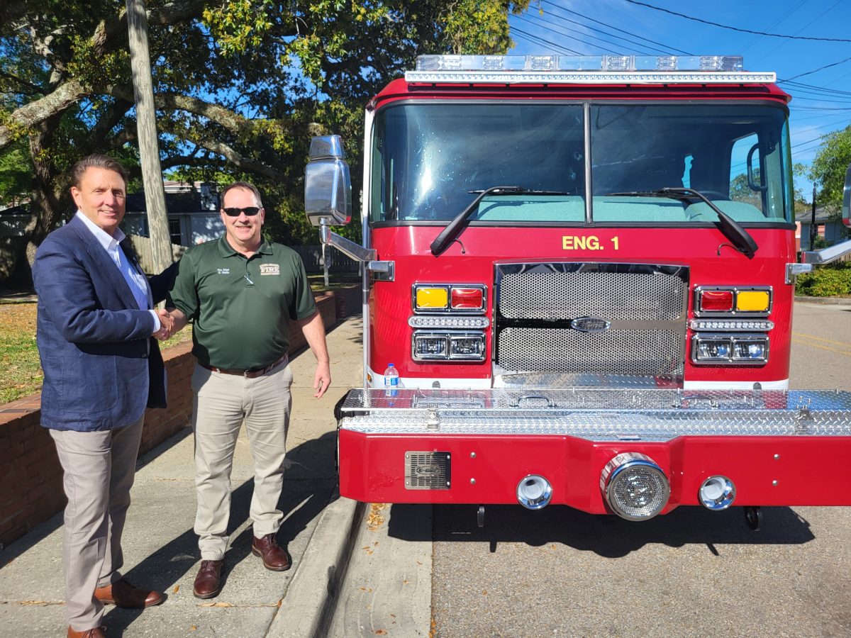Mayor Tim Pierce and Fire Chief Griff Skellie (Photo credit: Keith Clark)