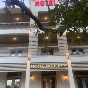 Signs have recently been installed on the front of Hotel Whiskey located on Jeff Davis Avenue. (Photo credit: Toni Miles)
