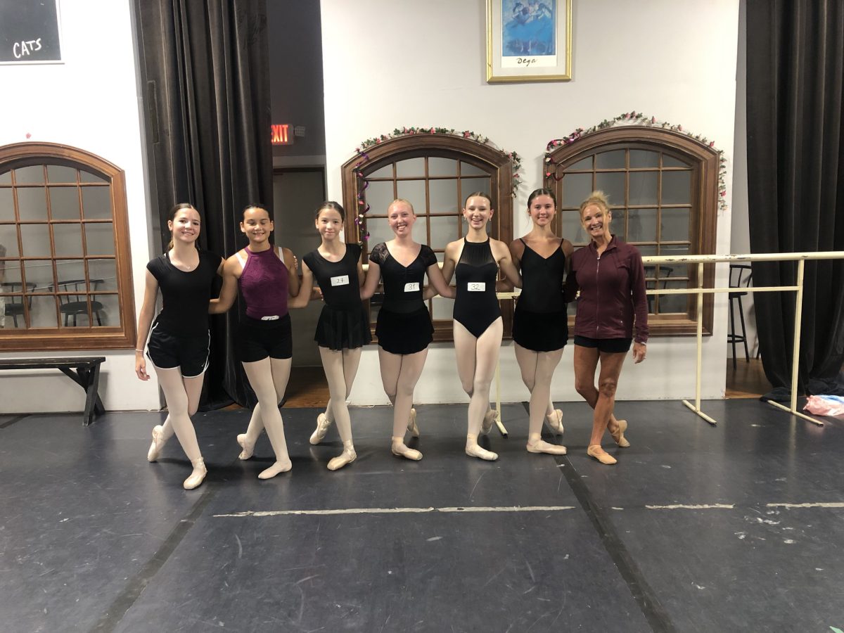 Cangelosi (far right) with some of her students
