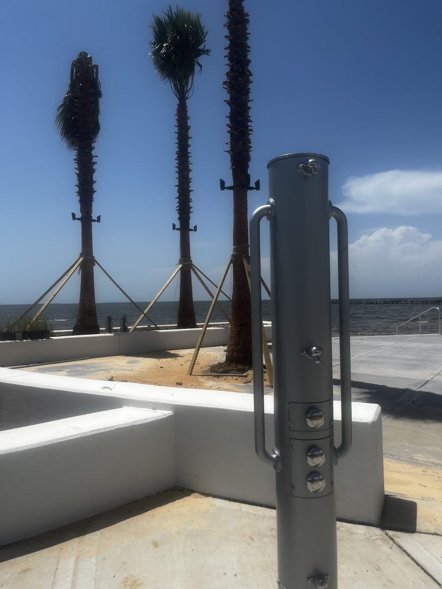 Recent improvements under the Gateway Project include the installation of public showers. (Photo credit: Toni Miles)