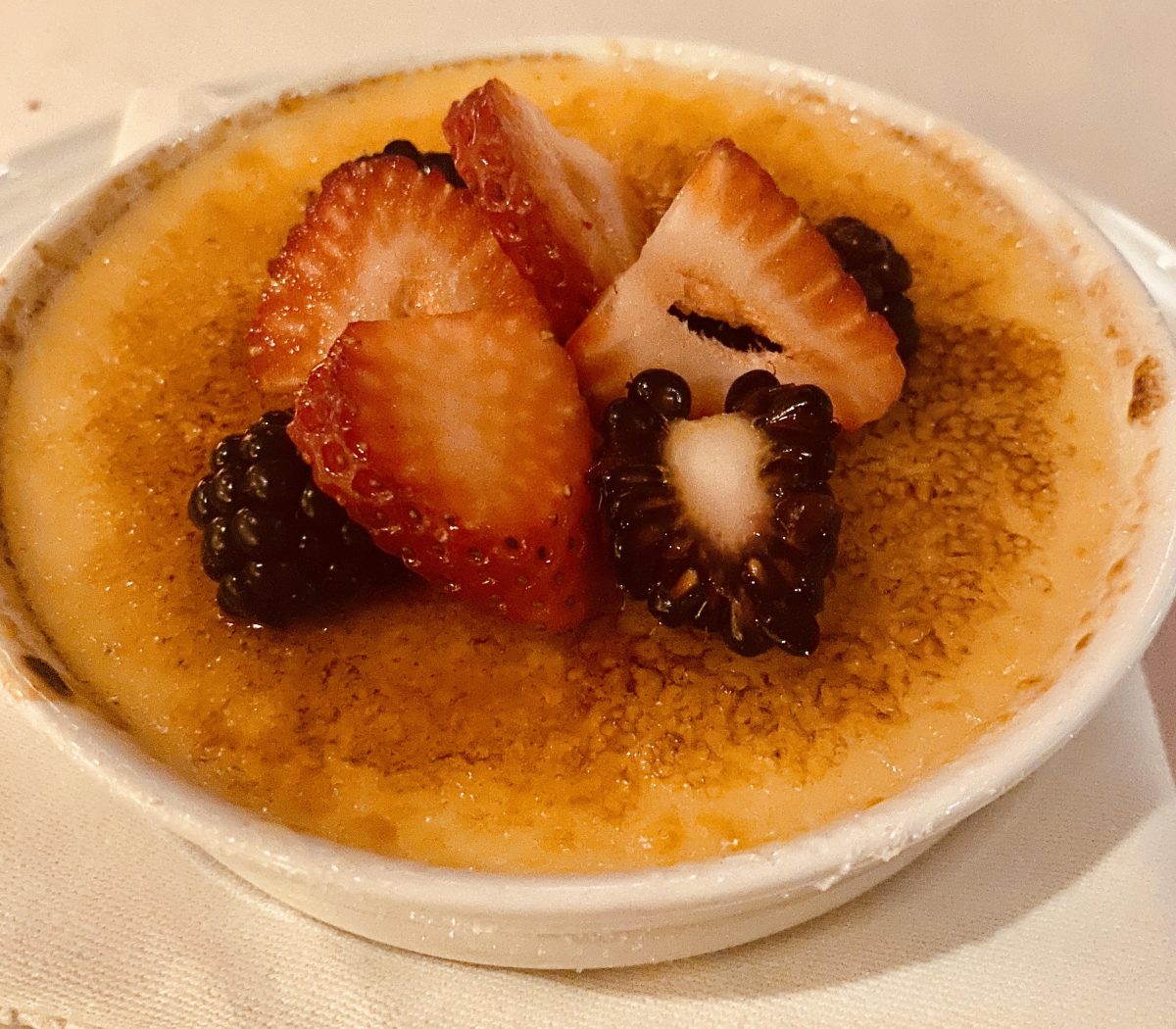 The crème brulee at Beau Rivage’s BR Prime is an unbelievably delicious dessert that is the perfect light touch after a multi-course steak dinner.