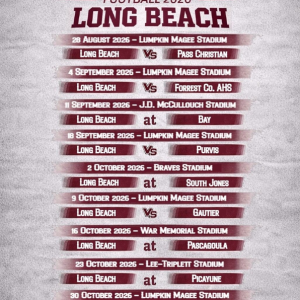 long beach ms football 2026 schedule