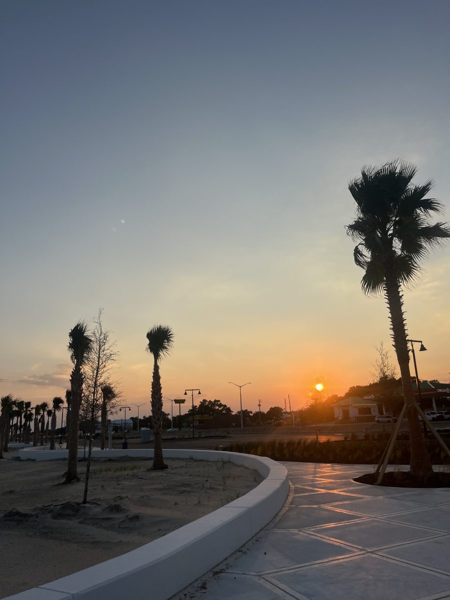 Sunset over the Long Beach Harbor, which is currently being restored and improved. (Photo credit: Toni Miles)